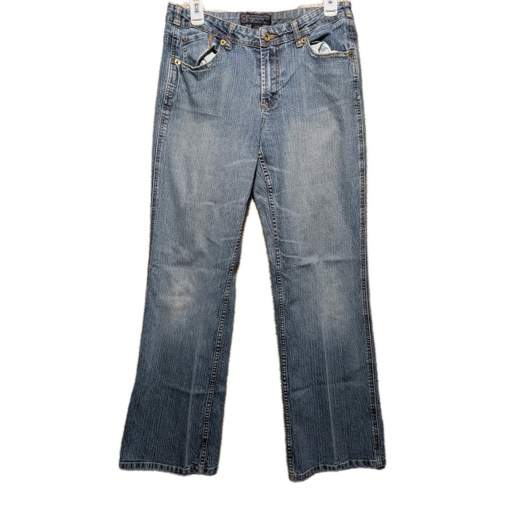 Baccini‎ Jeans Women's Size 10 Bootcut Denim Baggy Pockets  Jeans Y2K